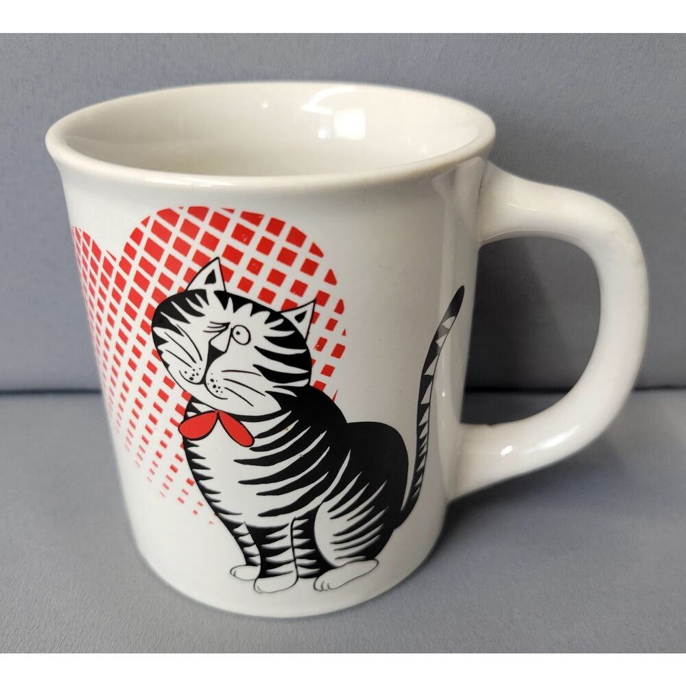 Love Mug Cat Heart Kitty Kitten Coffee Mug Gift - Picture 3 of 12